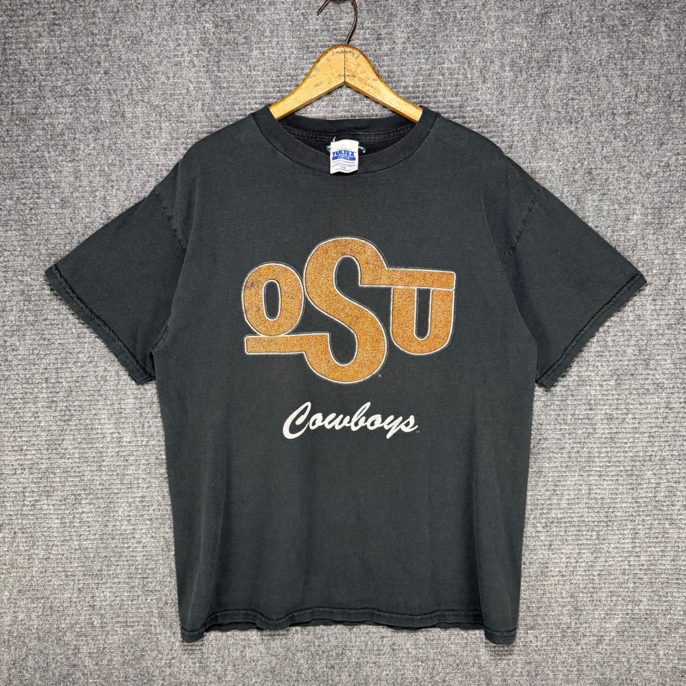 Vintage Tultex Oklahoma State University OSU Cowboys T-Shirt Black Large 90s